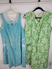 OLD VINTAGE HOUSE SMOCK APRONS APRON LOT WOMENS LARGE picture