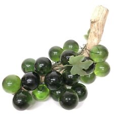 Vintage MCM Lucite Acrylic Green Grapes Cluster on Driftwood picture