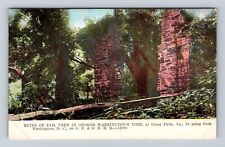 Great Falls VA-Virginia, Ruins Of Jail, George Washington, Vintage Postcard picture