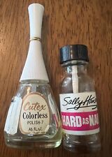 Two vintage bottles of clear fingernail polish. Cutex and hard as nails. picture