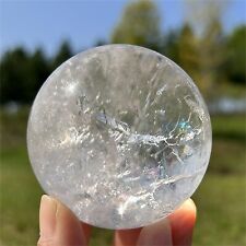 380g Natural White Clear Quartz Sphere Energy Crystal Ball Reiki Healing Decor  picture