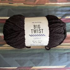 Black Big Twist Cuddle Yarn Skein Ball Super Bulky Plush Fleece Polyester Joanns picture