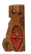 Vtg 80s RA Pitz Hand Carved Woodsman Wood Folk Art Sculpture Hidden Box HTF picture