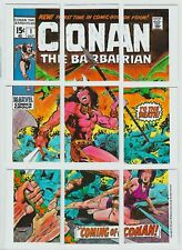 1976 MARVEL SUPER HEROES CONAN #1 Stickers (9) Checklist Puzzle Set Card Topps picture