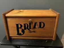 Vintage Wooden Bread Box Bin Country Farmhouse Rustic Americana picture