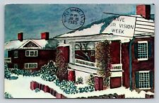 c1985 Homes In The Winter SAVE OUR VISION Week VINTAGE Postcard picture