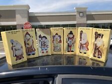 Kamotsuru Sake Ceramic 7 Decanters  7 Japanese Gods In Original Boxes WOW picture