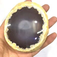 1pc 60mm+ Natural Clear Moving Water Bubble Enhydro Agate Crystal Specimen Cut picture