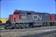 CN CANADIAN NATIONAL 5500 WINDSOR ONT 1974 Kodachrome Train Slide picture