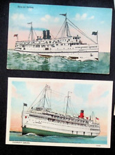 10 antique steamship post card lot #103 picture