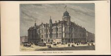 1872 Pic. America Antique Print The Grand Hotel New Montgomery St San Francisco picture