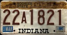 Vintage 1984 INDIANA  License Plate - Crafting Birthday MANCAVE slf picture