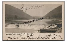 RPPC Lehigh Gap Old Bridge Canal SLATINGTON PA County Real Photo Postcard picture