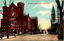 c 1910s St. Anne's Church Lawrence Massachusetts Vintage Postcard picture