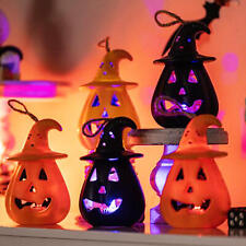 Halloween Hanging Pumpkin Jack O Lantern Plastic Blow Mold LED Light BATTERY picture