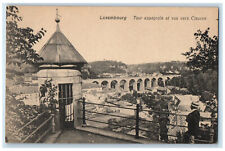 c1910 Tour Espagnole Et Vue Vers Clausen Luxembourg Antique Posted Postcard picture