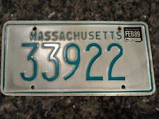 1989 Massachusetts license plate picture