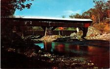 Taftsville Covered Bridge Ottauquechee River Vermont VT Postcard VTG UNP Vintage picture