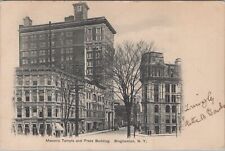 Masonic Temple and Press Building Binghamton New York 1907 Postcard picture