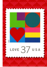 New Postcard 2002 USPS Stamp 37 Cent Love Unposted #077k picture