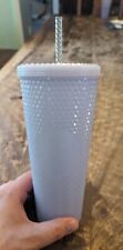 Starbucks 2021 Holiday Iridescent Icy White Lilac Studded Cold Tumbler 24oz picture