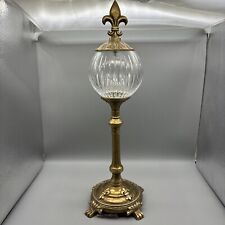 Crystal And Brass Vintage Decor Beautiful Piece Made In India picture