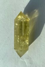 Lemon Citrine Quartz Double Terminated Wand Protection Cleansing Healing Energy picture