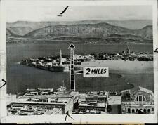 1943 Press Photo View from Messina, Sicily, to Italian mainland during WWII picture