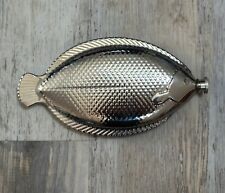 NWOB Kikkerland Stainless Steel 8oz Fish Flask Canteen Fishermen Gift Never Used picture