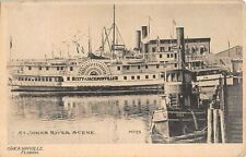 c.1905 Steamer City of Jacksonville at Dock Jacksonville FL post card picture