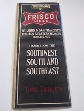 Train Railroad Timetable Schedule March 1913 Frisco Lines San Francisco SL & SF picture