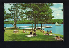c.1960s Bathing Beach Eagle River Wisconsin WI Postcard POSTED picture