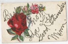 Good Thunder, MN Minnesota 1910 Postcard, Greetings From Type with Rose picture