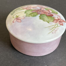 Vintage Porcelain Box Floral Motif Hand Painted From Limoges, France Signed picture