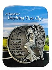 NEW Guardian Angel Car Auto Visor Clip Pewter Protect & Guide By Your Side NWT picture