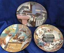 Hamilton Collection COUNTRY KITTIES By G.Gerardi Set Of 3 Collectible Plates VTG picture