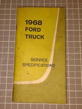 Vintage 1968 Ford Truck Service Specifications Booklet Bronco Econoline  picture