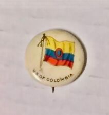 1890s Sweet Caporal Cigarette Ad U.S OF COLOMBIA Country Flag Pin-back Vintage picture