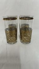 Vintage Georges Briard Barware Signed Spanish Gold Highball Glasses Set Of 4 picture