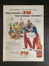 Vintage 1952 PM Blended Whiskey Full Page Original Ad 1221 picture