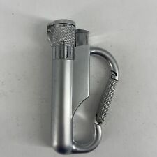 RARE Novelty Silver Carabiner Refillable Butane Lighter Fluid, Needs Butane picture