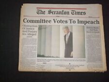 1998 DEC 12 THE SCRANTON TIMES NEWSPAPER - COMMITTEE VOTES TO IMPEACH - NP 8377 picture