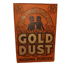 Antique Box Fairbank's GOLD DUST (Twins) Washing Powder Black Americana New picture