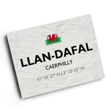 A3 PRINT - Llan-dafal, Caerphilly, Wales - Lat/Long SO1803 picture