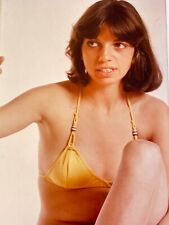 L5 Photograph Pretty Beautiful Woman Yellow Bikini Brunette 3.5x5   1980's picture
