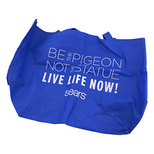 Sears Blue Shopping Tote Fabric Bag LIVE LIFE NOW - Retail Collectible picture