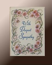 Vintage Greeting Card Victorian Design Sympathy Comfort Caring DEEPEST NOS picture