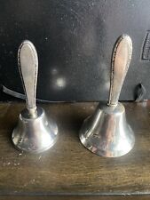 (2) Vintage Sterling  Handle Dinner Bells -4 Inches- Under 4 In-Read Description picture