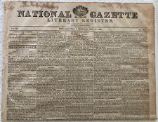 1823 Old Newspaper - National Gazette picture