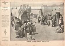 1904  Ladies Home Journal -Trading station in the Far West - Cowboys and Indians picture